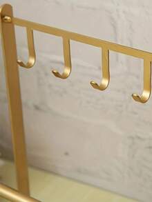 創意金屬首飾架配托盤,項鍊耳環手鍊鑰匙化妝品陳列收納,門口多功能收納架