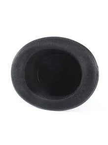 1頂新款魔術帽,黑色爵士帽,英式時尚休閒紳士帽適合成年男女,復古風格