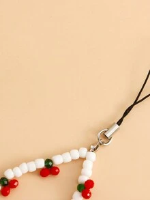 1 chiếc dây đeo điện thoại di động bằng gốm mềm màu tím dành cho nữ, kiểu dáng đơn giản, phù hợp để sử dụng hàng ngày - trắng - Xem 5