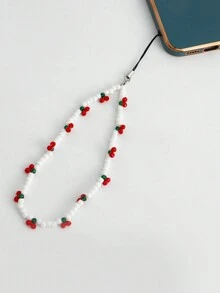 1 chiếc dây đeo điện thoại di động bằng gốm mềm màu tím dành cho nữ, kiểu dáng đơn giản, phù hợp để sử dụng hàng ngày - trắng - Xem 6