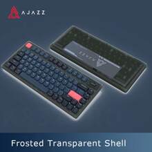 AJAZZ AK832pro Wireless Dwarf Shaft Mechanical Keyboard Adaptable Tablet Office TFT Color Screen Ink Red Fugue (RGB) Triple Mode - TFT Color Screen Gasket Structure Gothic Shaft - Brown switch - Red - View 5