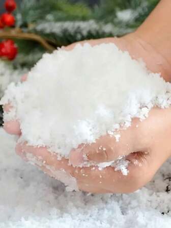 20g/50g Christmas Decoration Artificial Snowflakes, Water Absorbent Expanding Simulation Snow For Photography, Scene, Festival, Room, Home, Office Decoration, Theme Party, Christmas Decoration