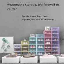 6 zapateras de plástico zapato moderno - Multicolor - Ver 7