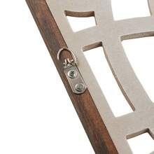 Damask Wood Panel Two-tone Geometric Wall Decor - Wood - View 4