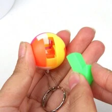 5pcs Plastic Creative Puzzle Keychain - Multicolor - View 7