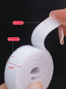 5m Hook And Loop Strap Organizer For Computer, Mobile Phone And Earphone Cables - White - View 3