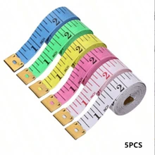 5入組150cm卷尺工具、裁縫專用卷尺、柔軟平滑的裁縫尺、隨機颜色 - 彩色 - 查看 1