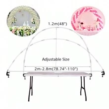 Arco Para Mesa Globos Portatil Decoracion Fiesta Eventos Adornos XV Años Decoracion Arreglo Mesas de dulces Cumpleaños - Blanco - Ver 3