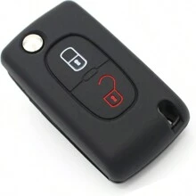 2按鈕矽膠汽車鑰匙套,配peugeot 308 207 307 3008 5008遙控器、citroen C2 C3 C4 C8汽車鑰匙配件 - 彩色 - 查看 8