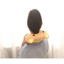 Almohada de viaje cojin para cuello con forma de animales con textura suave - oso claro - Ver 4