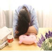 Almohada de viaje cojin para cuello con forma de animales con textura suave - oso claro - Ver 5