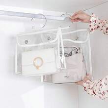 1 Miếng Tủ Túi bảo quản , Chống bụi Túi treo , Trong suốt Lưu trữ Túi đựng Đối với Túi xách , Và Tổ chức Túi tote - Trắng - Xem 4