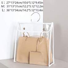 1 Miếng Tủ Túi bảo quản , Chống bụi Túi treo , Trong suốt Lưu trữ Túi đựng Đối với Túi xách , Và Tổ chức Túi tote - Trắng - Xem 2
