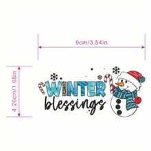 Người tuyết Khăn quàng cổ Chữ cái Hình dán Đối với Quần áo Truyền nhiệt Patch , Hình dán trên sắt , Truyền nhiệt Đề can - xanh quân đội - Xem 1