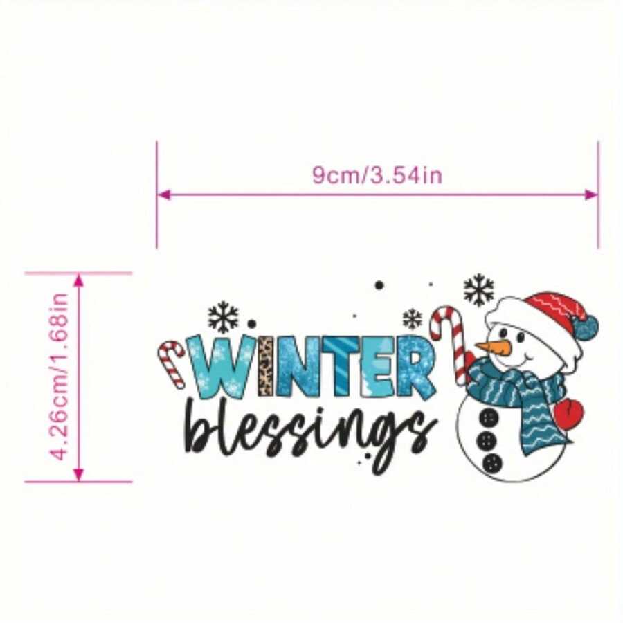 Người tuyết Khăn quàng cổ Chữ cái Hình dán Đối với Quần áo Truyền nhiệt Patch , Hình dán trên sắt , Truyền nhiệt Đề can - xanh quân đội - Xem 1