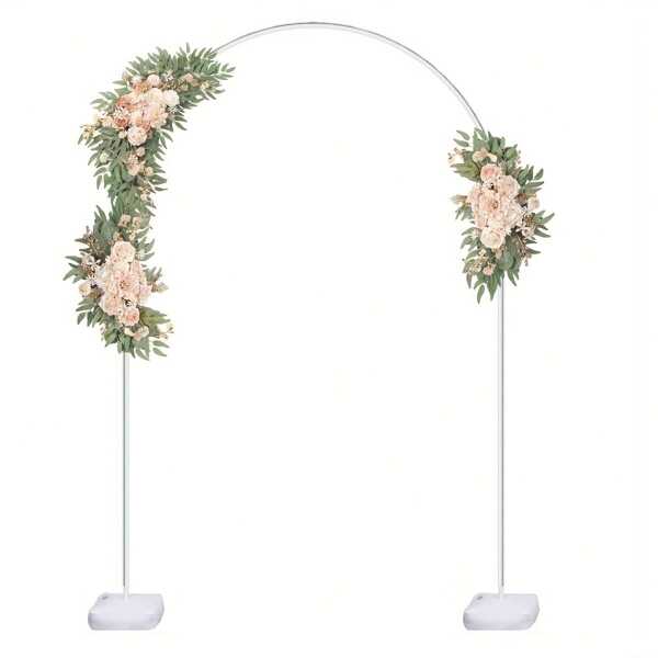 Set Wedding Arch Stand With Base, Balloon Column Stand Kit For Wedding Birthday Party Baby Shower Graduation Backdrop Decorations(Excluding Flowers)