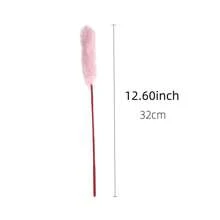 5 piezas/set varillas de plumas rojas varita Teaser para gatos con pelo de conejo para gatitos y gatos, juguete para gatos para mantener a su gato ocupado durante horas de juego - Multicolor - Ver 7