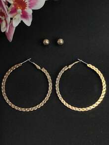 Juego de Aretes de 6 Pares, 3 pares de arracadas grandes  y 3 Pendientes Pequeños. - 12 Paquetes - Ver 3