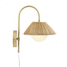 Rattan Weave Wall Sconce - 金子 - 查看 8
