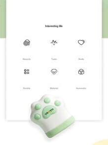 1入新創意貓爪形狀小型pu皮卷尺,可攜式,用於測量腰圍、胸圍和身體尺寸,適用於縫紉