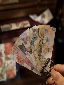 復古藝術日記材料裝飾貼紙 - 彩色 - 查看 5