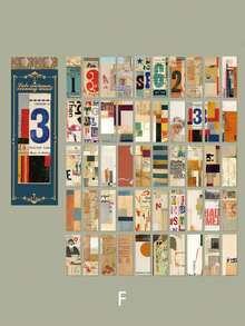 復古藝術日記材料裝飾貼紙 - 彩色 - 查看 11