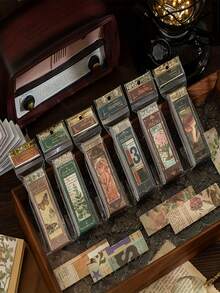 復古藝術日記材料裝飾貼紙 - 彩色 - 查看 4