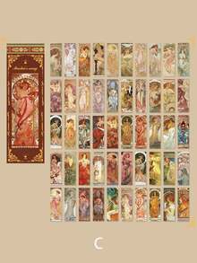 復古藝術日記材料裝飾貼紙 - 彩色 - 查看 8