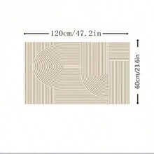 1pc Simple Style Faux Cashmere Water Washed Bottom Carpet Mat For Bedroom/living Room Sofa Coffee Table - Stripes 1 - View 9