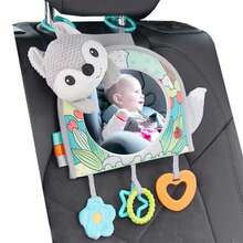 嬰兒汽車座椅玩具-配有鏡子、咬咬牙和瑣瑣紙的踢踏與遊玩活動中心,後座有趣旅行玩具,讓新生兒和嬰兒的車程更輕鬆