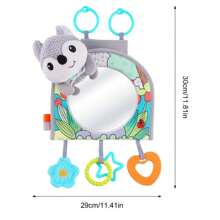 嬰兒汽車座椅玩具-配有鏡子、咬咬牙和瑣瑣紙的踢踏與遊玩活動中心,後座有趣旅行玩具,讓新生兒和嬰兒的車程更輕鬆