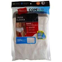 Trusa de Caballero Hanes Blanca 3pack Modelo 2249 - Blanco - Ver 1