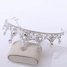 1 Miếng Cô dâu Vương miện Pha lê Vương miện , Creative Và Sáng bóng Dây buộc tóc Cho đám cưới , Sinh nhật , Buổi tiệc , Hiệu suất , Và Khác Đặc biệt Dịp , NỮ - Bạc - Xem 4