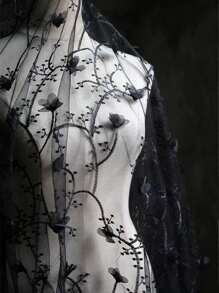 3d刺繡花紋蕾絲工藝品,適用於自製服裝和手工藝品的蕾絲面料 - 彩色 - 查看 7