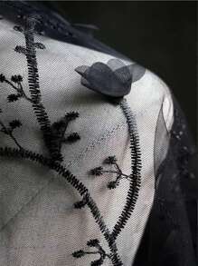 3d刺繡花紋蕾絲工藝品,適用於自製服裝和手工藝品的蕾絲面料 - 彩色 - 查看 8