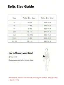 1 件金色扭纹圆扣装饰百搭女士腰带，适合日常休闲夏季、学校秋季、秋季、万圣节 - 咖啡棕 - 查看 4