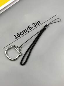 Multifunctional Mobile Phone Lanyard Ring Holder Finger Strap - Black - View 3