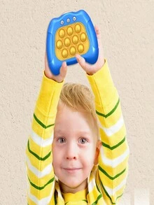 Juguetes Fidget Toys para, Juego de Mano para Niños, Juguete de Empuje de Burbujas con Luces y Sonidos, Juguetes para Aliviar el Estrés para Adultos y - Amarillo - Ver 2
