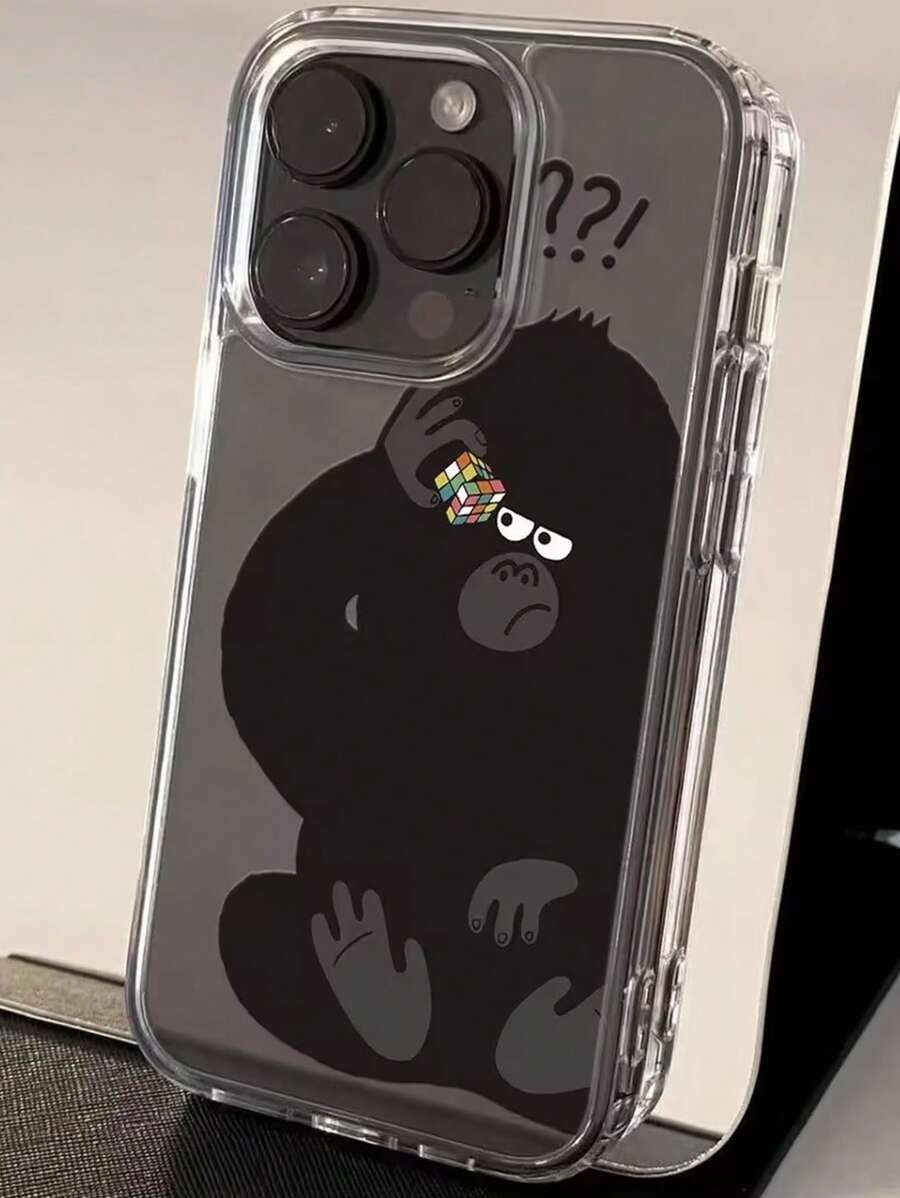 1入組tpu手機套,卡通猴子和問號圖案,防摔,適用於蘋果iphone 12 Pro Max,iphone 12 Pro,iphone 12,iphone 12 Mini,iphone 11 Pro Max,iphone 11 Pro,iphone 11,iphone Xr,iphone 7,iphone 8,iphone Se(2020),iphone Xs Max,iphone Xs,iphone X - 彩色 - 查看 1