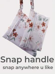 2 件装防水沙滩尿布布尿布洗衣婴儿大号袋子泳裤干湿袋小号，也可用作化妆包化妆品包旅行拉链化妆品收纳袋盥洗包卡通手提包女童铅笔袋，尿布干湿袋 - 彩色 - 查看 5