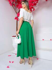 Women Skirts - Green - View 3