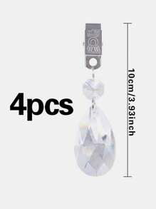 4pcs Crystal Tablecloth Clips Tablecloth Weights For Party Decoration - White - View 2