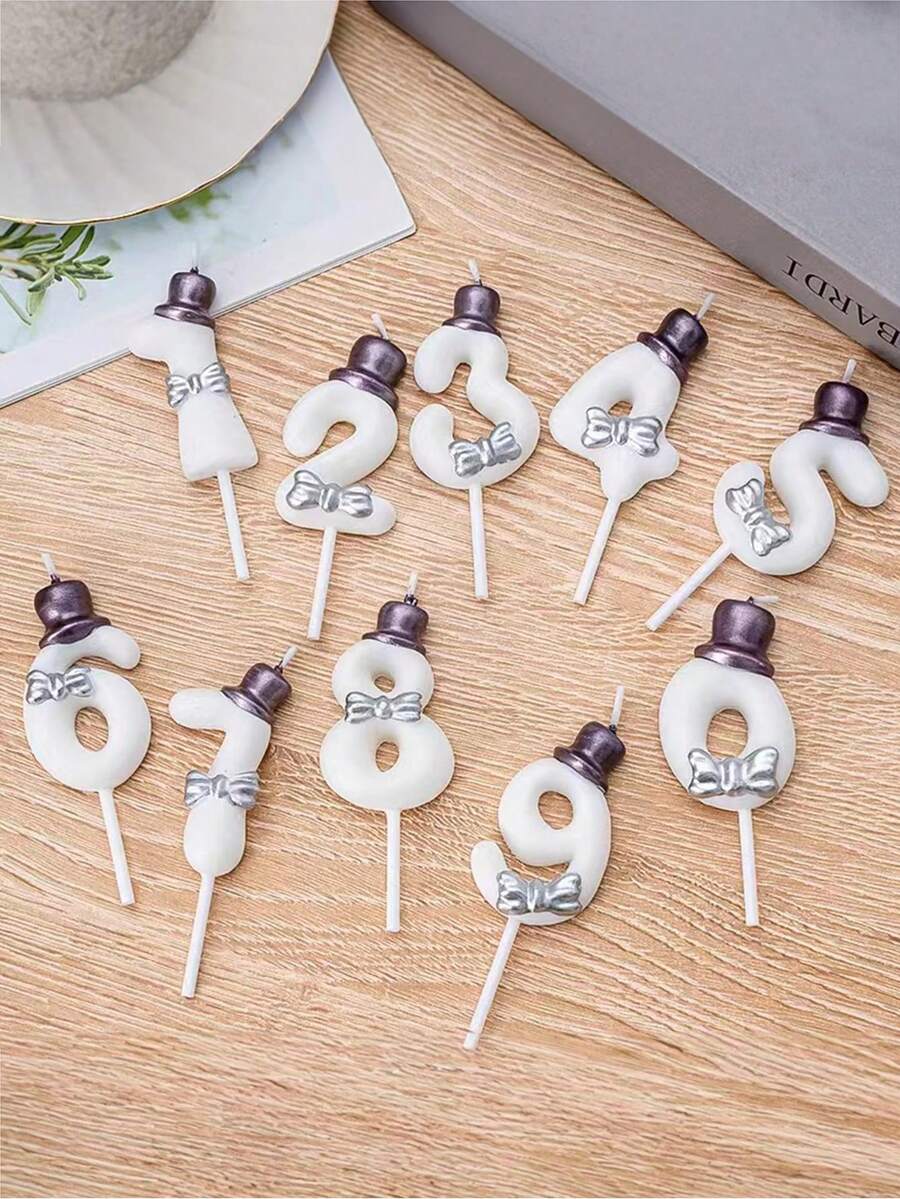 1 Miếng Sinh nhật Trang trí bánh kem Hoạt hình Hoàng tử & Phong cách công chúa Số Nến In Trắng Hoặc Kẹo Màu sắc - trắng - Xem 1