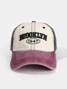 1pc Unisex Washed Brooklyn 1947 Baseball Cap Suitable For Outdoor Use - Multicolor - View 1