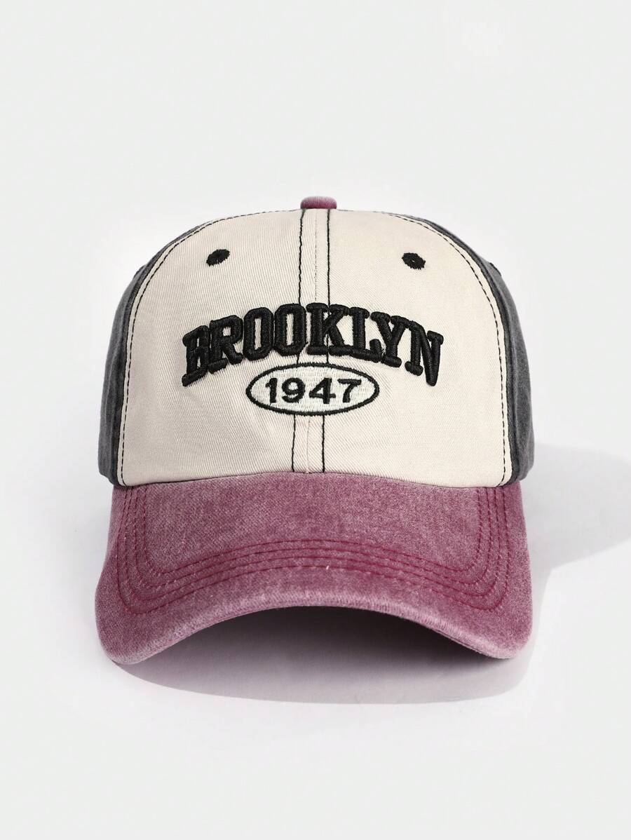 1pc Unisex Washed Brooklyn 1947 Baseball Cap Suitable For Outdoor Use - Multicolor - View 1