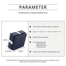 Hộp quà tặng 1 cái/2 cái/24 cái, Hộp quà tặng Valentine, Hộp quà tặng nơ cho cặp đôi, Hộp quà tặng Ngày của Mẹ, Hộp quà tặng sinh nhật, Hộp đựng đồ trang trí trang sức, Dùng hàng ngày - Xanh đậm - Xem 4