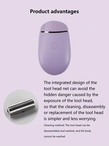 Depiladora Eléctrica Recargable - Morado - Ver 4