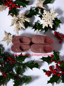 女性家居拖鞋,冬天,室內溫暖毛絨拖鞋,防滑情侶鞋 - 酒紅色 - 查看 6