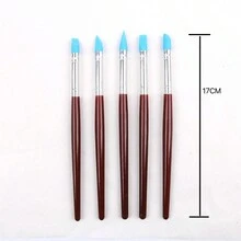 5入組黏土雕塑陶瓷工具,適用於軟黏土雕塑、美甲、印章、矽膠筆等