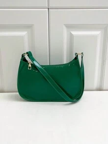 Màu thuần Tối giản Của phụ nữ Túi đeo vai - màu xanh lá - Xem 5